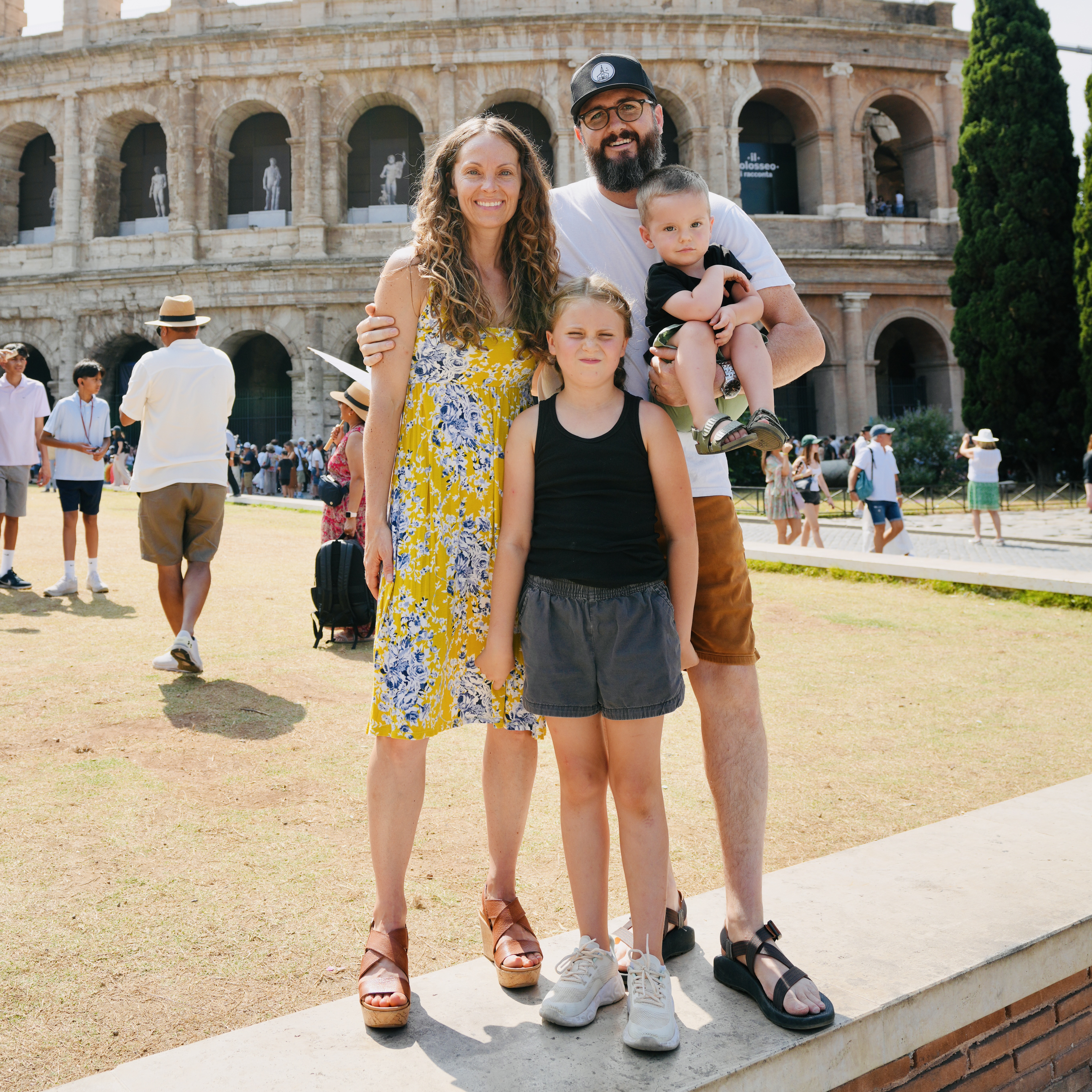 The Wright family at the Colosseum in 2025
