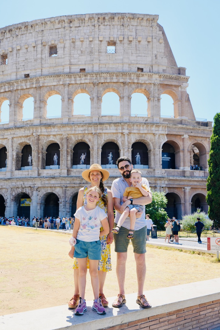The Wright family at the Colosseum in 2026