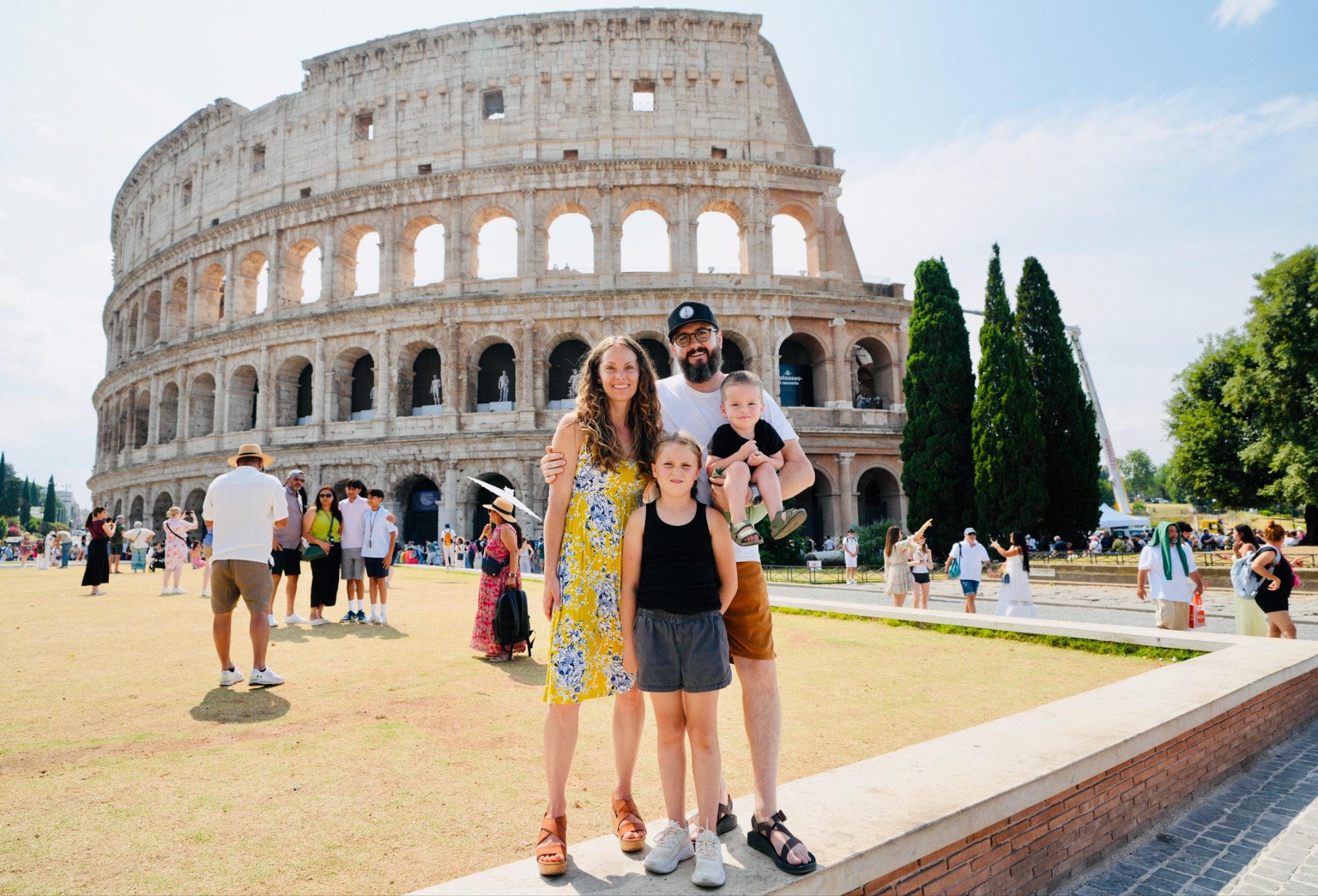 The Wright family at the Colosseum in 2025